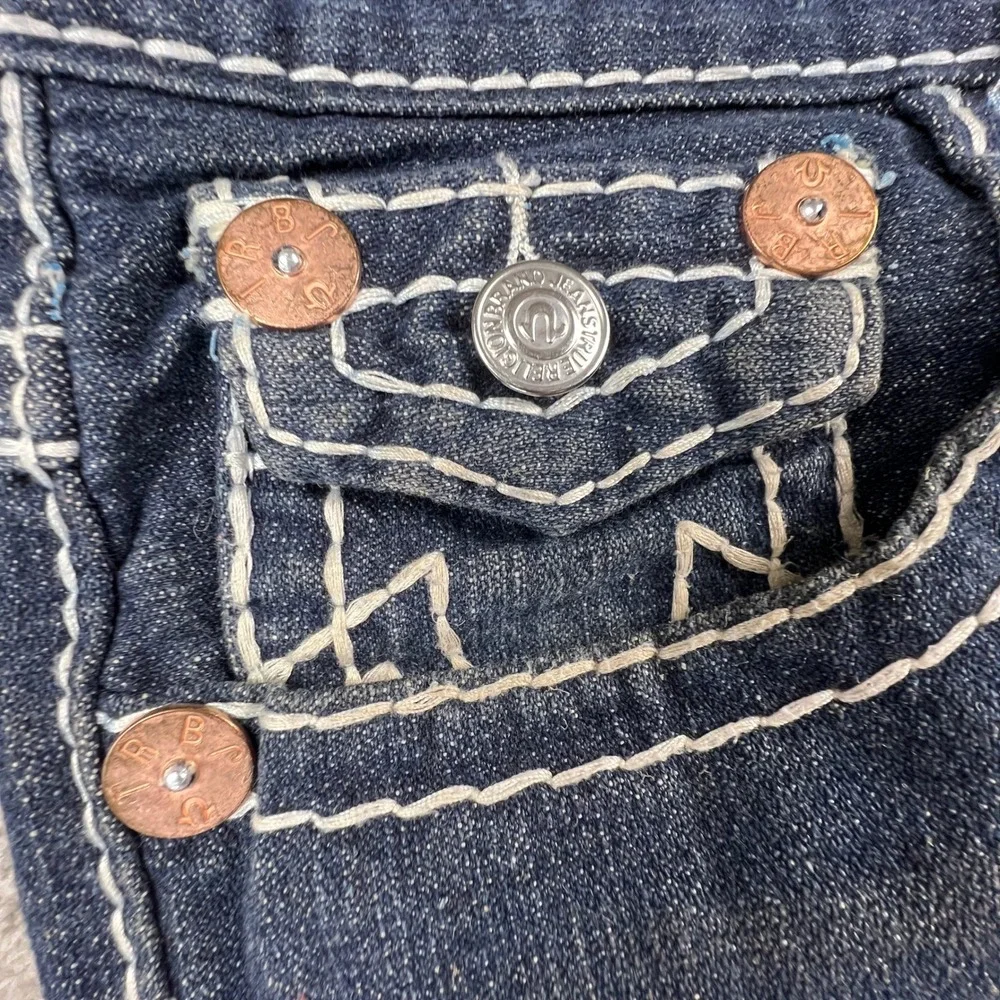 True Religion‎ Joey Super T Jeans Mens 40 Blue Contrast Stitch Made in USA Y2K